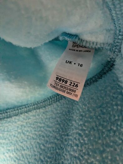 M and S fleece size 16