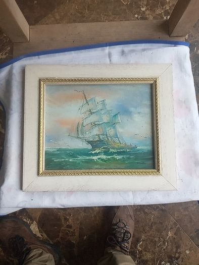 Seascape oil on board