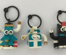 3x Lego Christmas ornaments