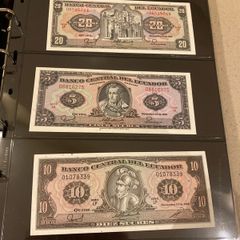 Ecuador Uncirculated Banknotes Lot
