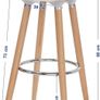 Set of 2 Bar Stools Beech legs - Free Delivery Nationwide Image 4