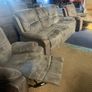 Grey 3+1+1 recliner sofa set couch Image 6