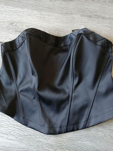 New Black beaded bustier top size 20