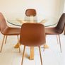 Modern Round Glass Dining Table Image 4