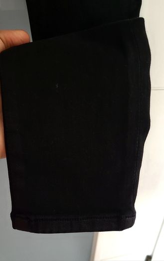 7 for All Mankind Black High Waist Glossy Coating Crystal Gunmetal Skinny Jeans Sz 26 (Fit 8UK) - Rrp 240 (New)