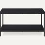 Coffee Table, Rectangular, with Bottom Shelf, Living Room, Center Table, Modern Style, Black, 50.5 x 80 x 42 cm Image 4