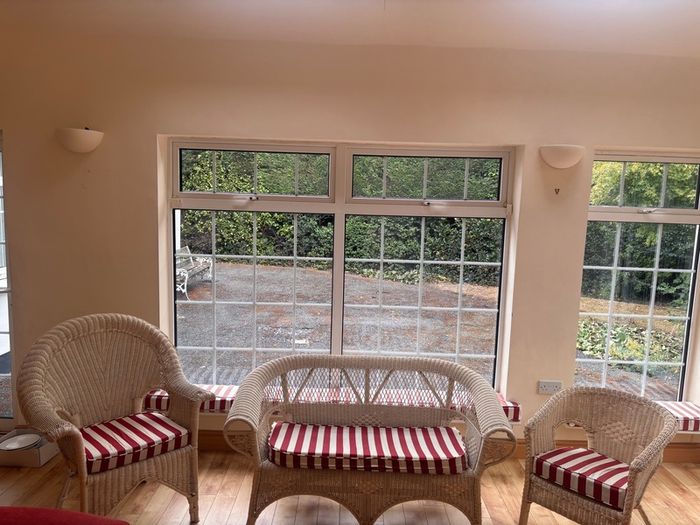 Wicker couch and chairs