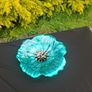 Floral glass fruit plate postage possible Image 3
