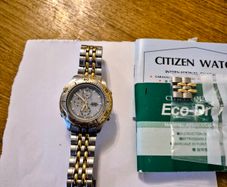 Mens Vintage Citizen Eco- Drive Alarm Chronograph Wr2oo  0855h07162 With Original Strap