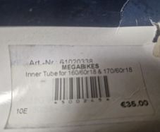 New Rear Tube 160/60r/18