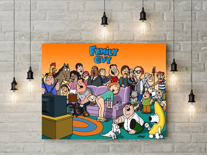 Family guy printed Wall picture 3mm foamex board printed picture on it wall board wall decor wall art picture