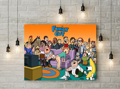 Family guy printed Wall picture 3mm foamex board printed picture on it wall board wall decor wall art picture