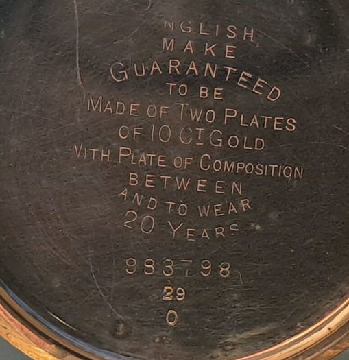 Swiss Avis Pocket Watch - 10kt Gold Filled Hunter Case -1950s