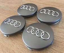4 x Audi Alloy Wheel Centre Caps 60mm