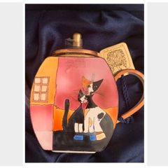 Charlotte di Vita miniature enamel teapot - Designed by Rosina Wachtmeister - Trade Plus Aid Tea Pot EUC - Unique item - Pristine condition in original box