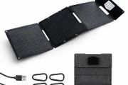 30W Foldable Solar Panel Charger, 16BB N-Type Monocrystalline Solar Panel 24% Efficiency, Ultra-Light Portable with USB-A, USB-A (QC3.0) &amp; Type-C Ports for Camping, Backpacking, Phones, Tablets