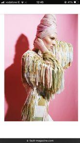 Knitwear Designer Tim Ryan Fringe Jacket