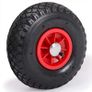 Handcart heavy duty  holds  up to 180 kg Handcart Wood up to 180 kg 4 Profile Pneumatic Tyres Hand Trolley Transport Trolley All-Round Steel Tube Frame Red Garden Trolley Image 4