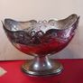 Francis Howard/ Sheffield Silver Plate/ pedestal bon bon dish Image 5