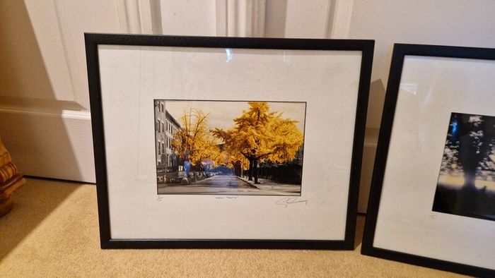 2 original signed framed photographs
