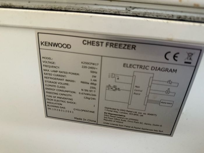 Big Chest (250L) Kenwood Freezer