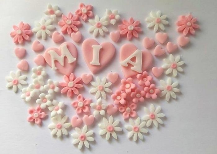cake toppers edible letters flowers