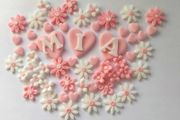 cake toppers edible letters flowers