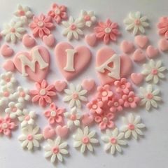 cake toppers edible letters flowers