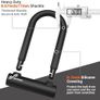 Bike Lock: 17mm Heavy Duty Bike D Lock with 5Ft/1.2M High Security Steel Cable&Sturdy Mounting Bracket&Key Anti Theft Bicycle Locks for Road Bike, Electric Bike, Mountain Bike, Folding Bike Image 3