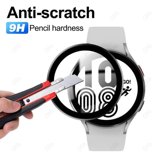 5D Fibre Glass Protective Film For Samsung Galaxy Watch 4  44mm  Soft Screen Protector Cover for Samsung Watch4 44mm size