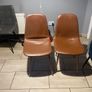 JONSTRUP Dining Chair in cognac faux leather with natural oak-coloured steel legs from JYSK Image 2