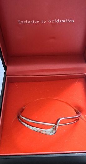 sterling silver diamond bangle