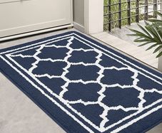 MULTIPLE SIZES/COLOURS AVAILABLE Washable Door Mats Indoor, Dirt Trapper Mat Absorbent Non-Slip Low Profile Doormat for Entrance Inside Kitchen Front Back Door Pets and Dogs 50 x 80 cm