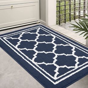 MULTIPLE SIZES/COLOURS AVAILABLE Washable Door Mats Indoor, Dirt Trapper Mat Absorbent Non-Slip Low Profile Doormat for Entrance Inside Kitchen Front Back Door Pets and Dogs 50 x 80 cm