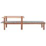 Sun Lounger Poly Rattan and Solid Acacia Wood Grey Image 3