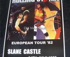 Rolling Stones concert poster Slane Castle Ireland 1982 new A3 size repro