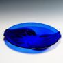 French Arcoroc Cobalt Blue Glass Plate  and Marble Eggs Image 3