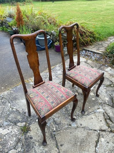 4 antique wooden chairs