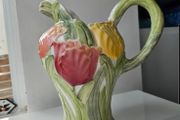 Vintage Fitz &amp; Floyd Omnibus ceramic tulip pitcher 64oz