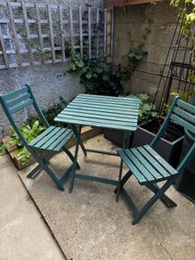 Table and two chairs