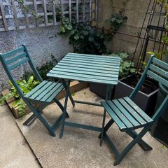 Table and two chairs