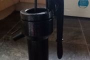 old antique cast iron water pump