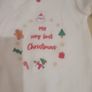 'My Very First Christmas' Onesie and Matching Hat Age 0-3 months Image 2