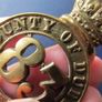 County of Dublin Glengarry cap badge.Brass.Victorian crown. Image 7