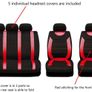 Sakura Carnaby Red Full Set Seat Covers Image 5