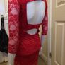 Red lace mini dress Image 5