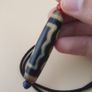 Vintage 5 Eyes Agate Bead Amulet pendant Necklace Image 10