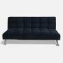 Comfy Black Velvet 3-Seater Sofa Folds Out in a Flash! Image 3