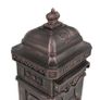 Pillar Letterbox Aluminium Vintage Style Rustproof Bronze Image 3