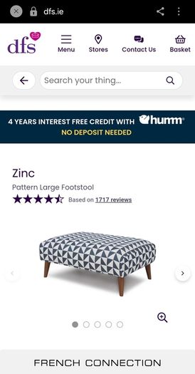 French Connection Footstool